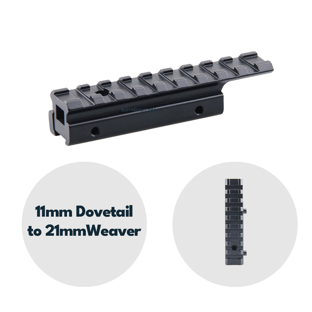 Vector Optics SCRA-31 Adapter von 11mm Dovetail zu 21mm Picatinny, l=100mm
