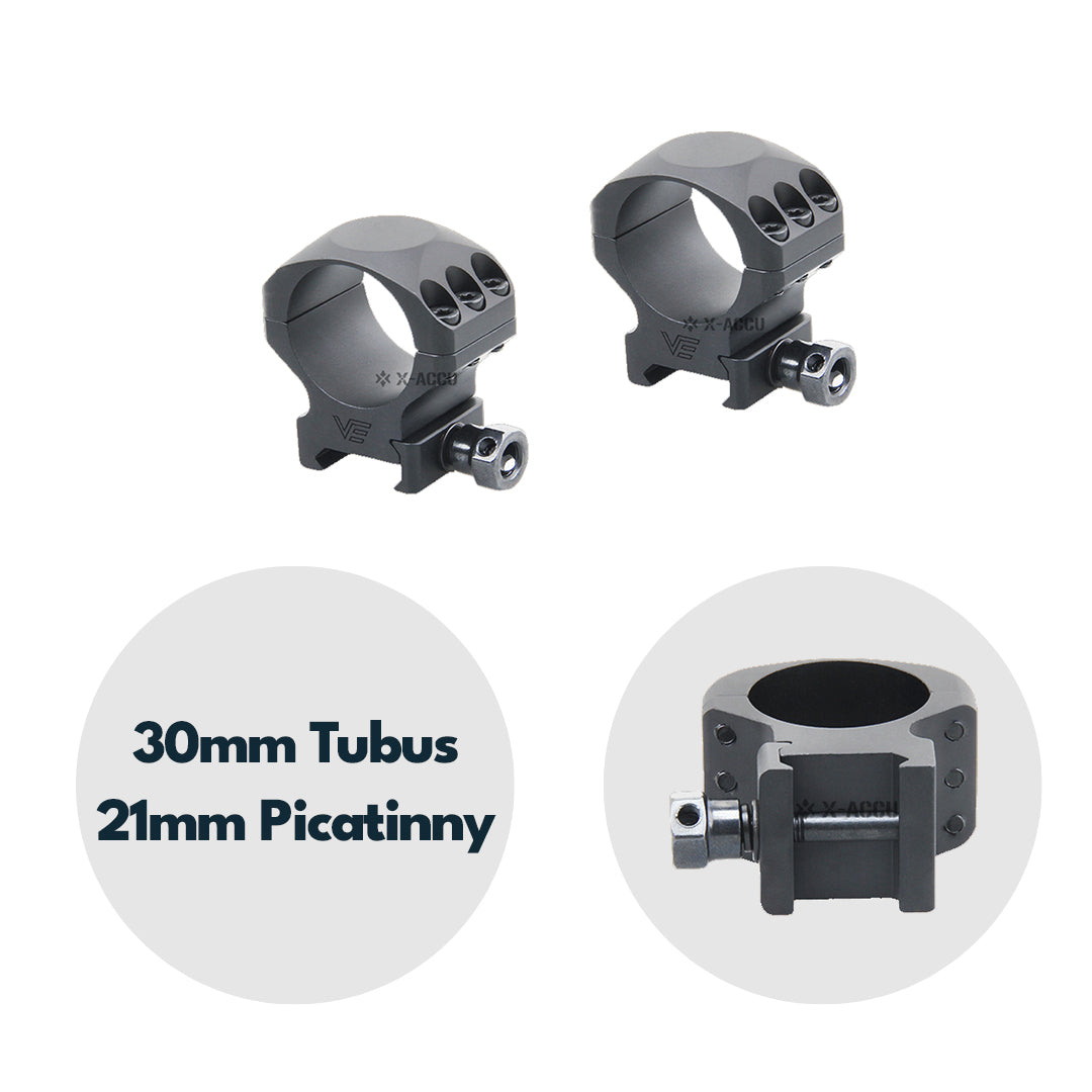 Vector Optics XASR-3001 X-Accu Montage für 30mm Tubus, 21mm Picatinny, h= 25,4mm