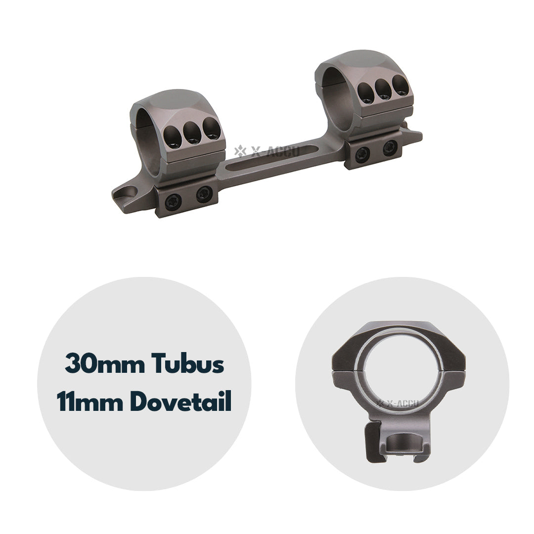 Vector Optics XASR-F3100 X-Accu Blockmontage für 30mm Tubus, 11mm Dovetail, h= 28mm FDE