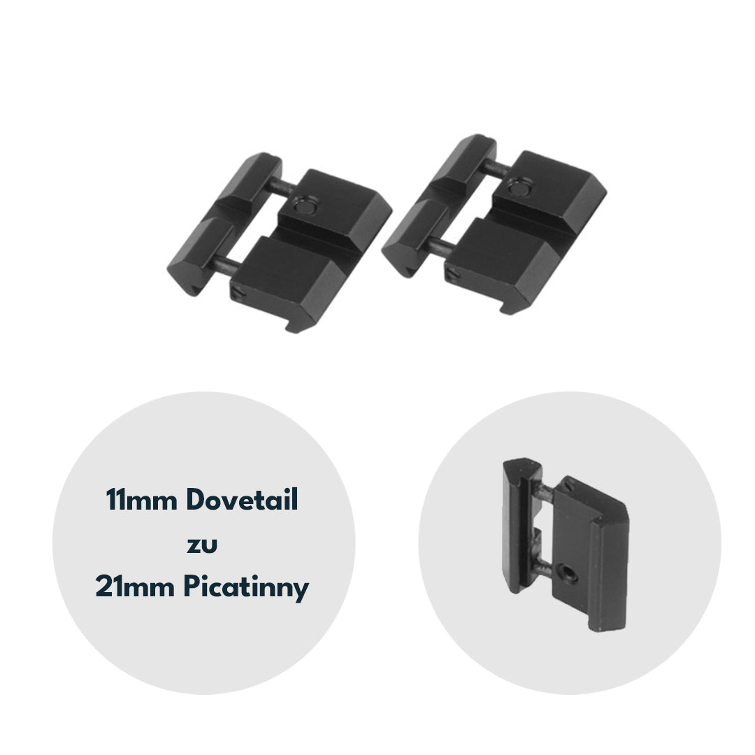 Vector Optics SCRA-06B Adapter from 11mm Dovetail to 21mm Weaver, l=38mm (2pcs)