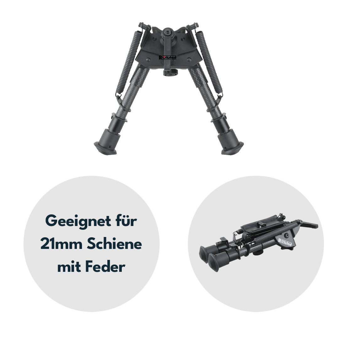 Vector Optics Rokstad Swivel Bipod aus Kohlenstoff und Aluminium in verschiedenen Höhen