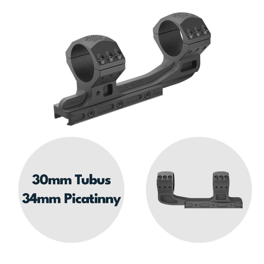 Vector Optics XASR-3014 X-Accu Cantilever Blockmontage für 34mm Tubus, 21mm Picatinny, h= 40mm