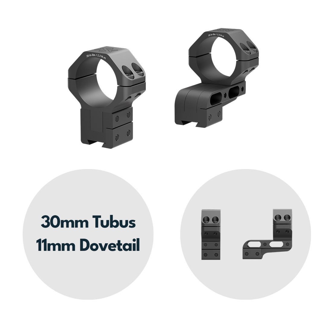 Vector Optics XASR-3065 höhenverstellbare Cantilever Montageringe für 30mm Tubus (h=35-41mm)