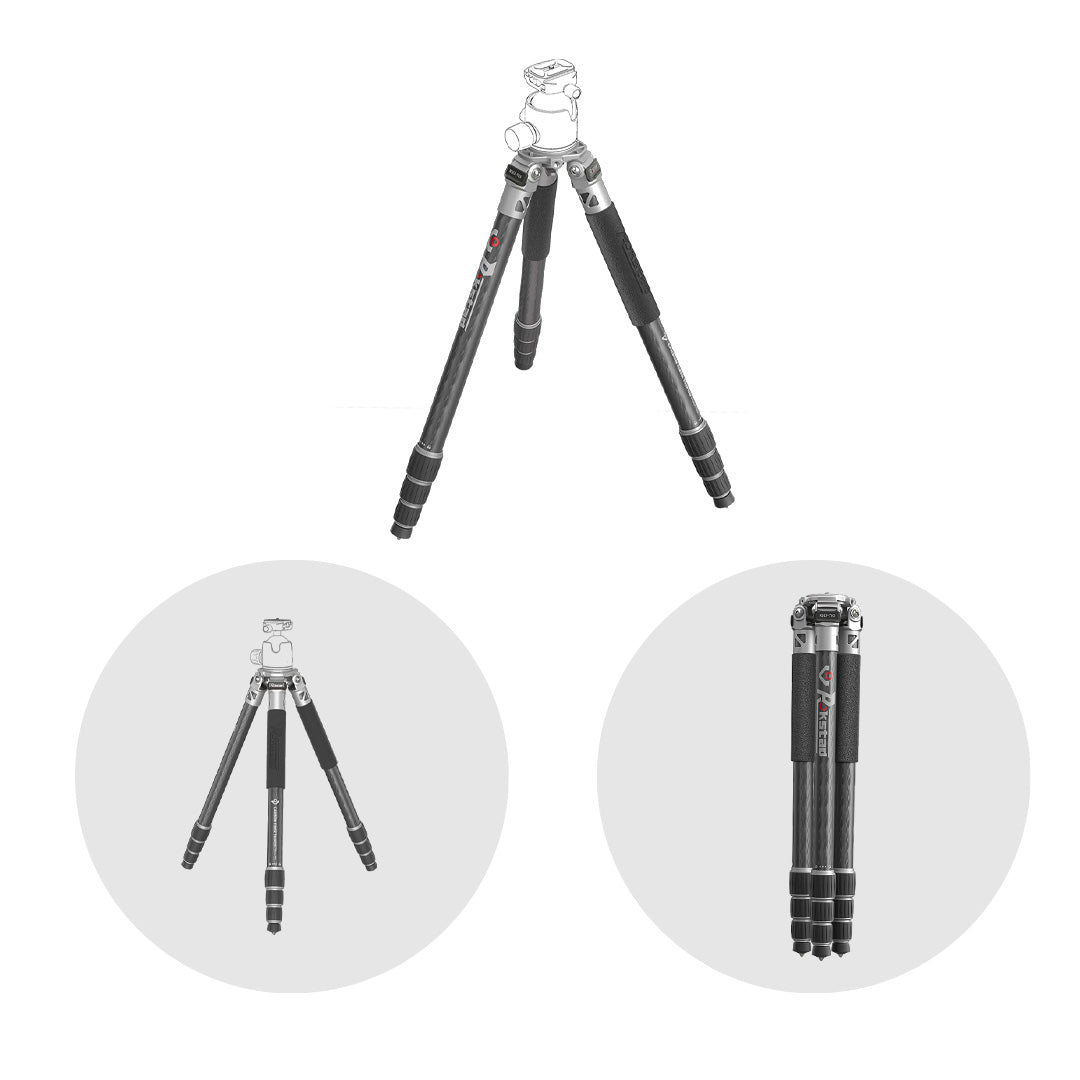 Vector Optics RSCF-T03 Rokstad 56-169cm Tripod Stativ aus Carbonfaser