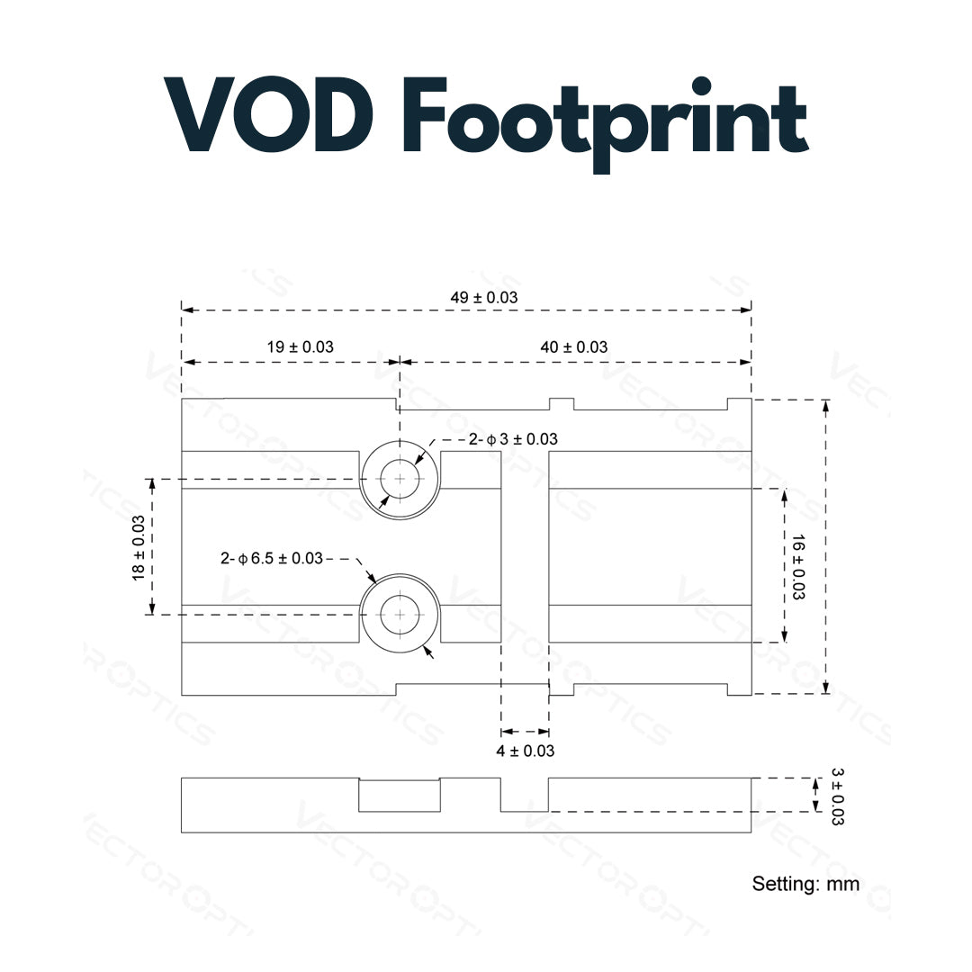Vector Optics SCFRM-12 Glock MOS Adapter für VOD (Aimpoint) Footprint