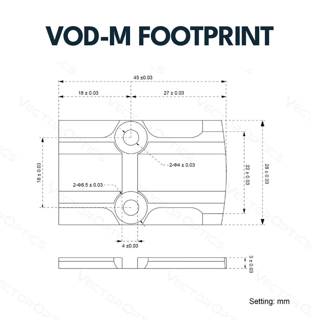 Vector Optics SCFRM-13 Adapter von MOJ (RMR) zu VOD (Aimpoint)