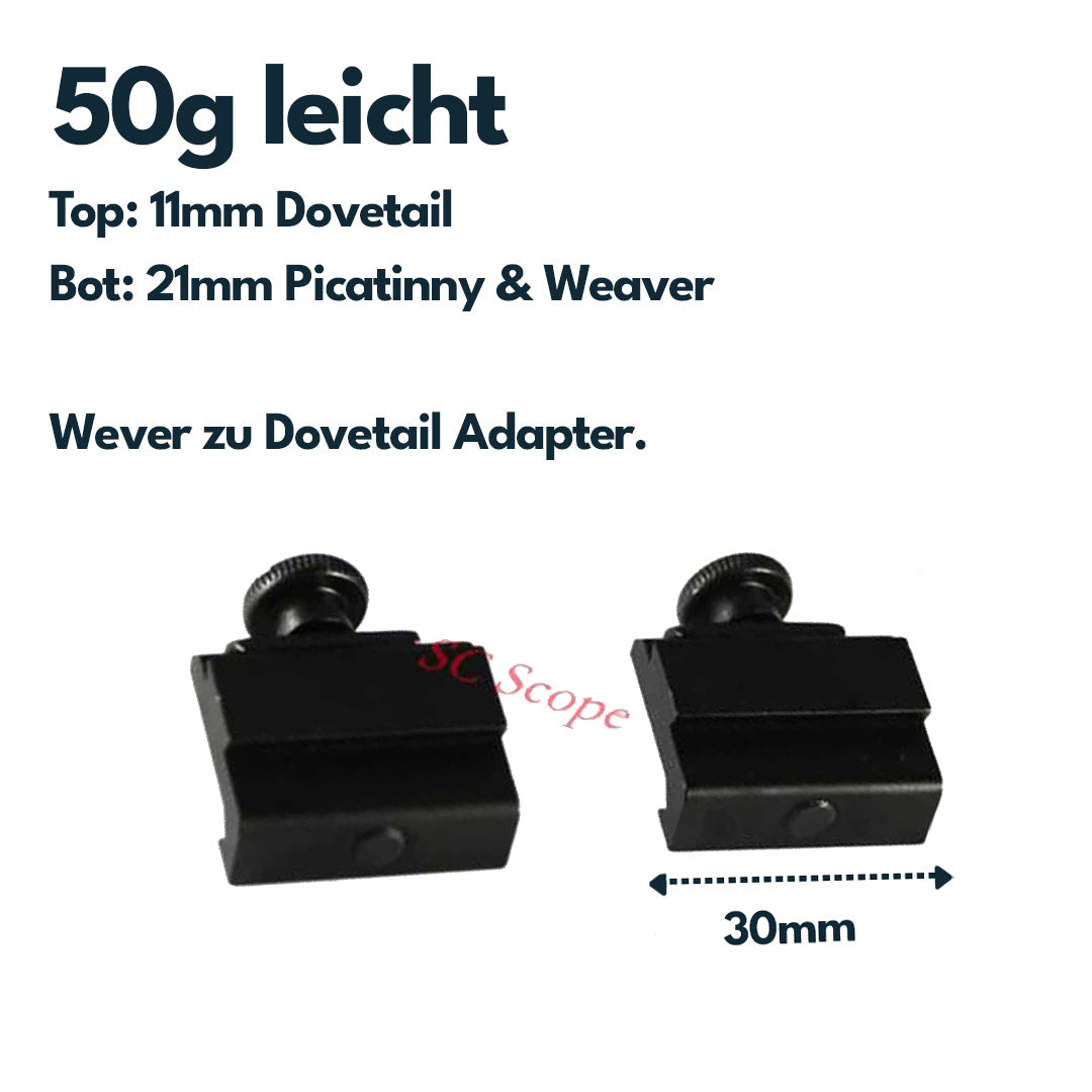 Vector Optics SCOT-04 Schienenadapter von 21mm zu 11mm