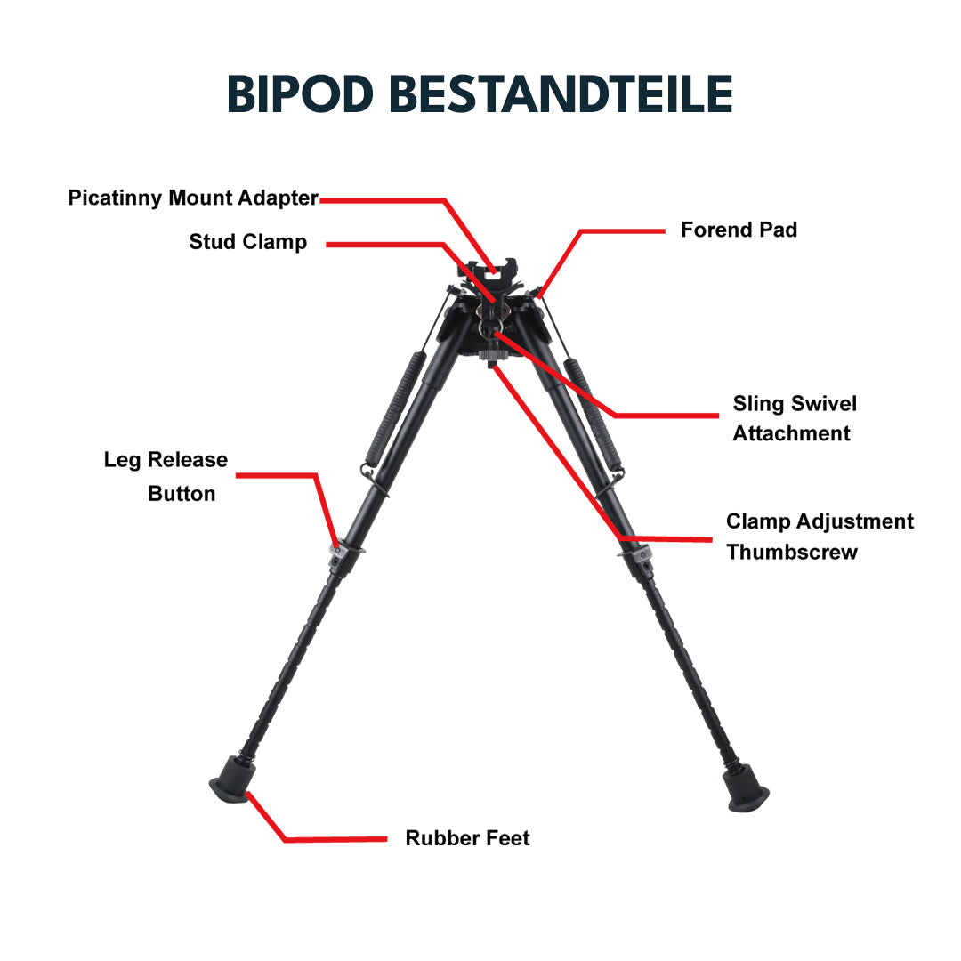 Vector Optics Rokstad Swivel Bipod made of aluminum in various heights
