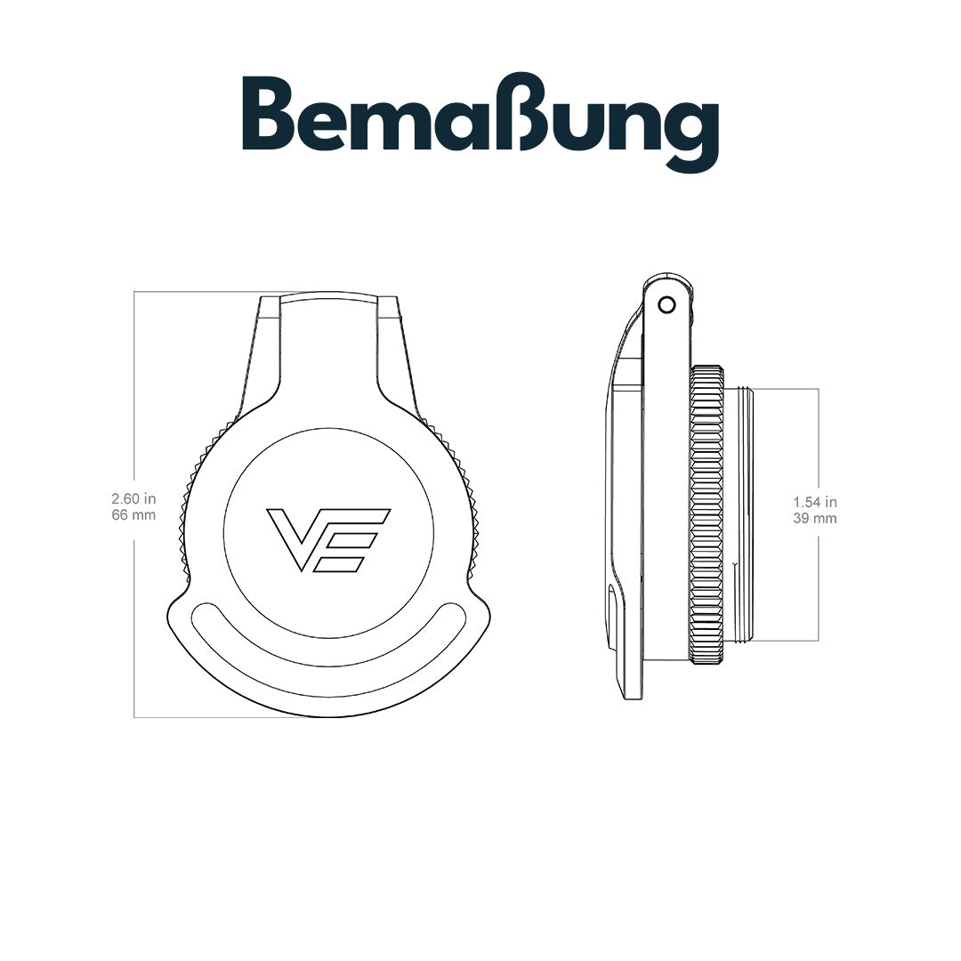 Vector Optics SCFC-M28 Aluminium Flip-Up Cap für Contintal Objektiv 28mm