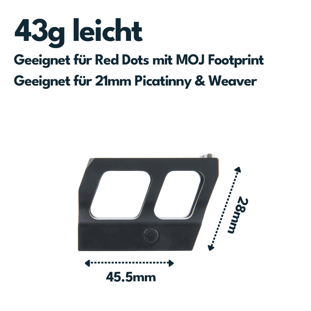 Vector Optics SCRA-67 Montage mit TEK (Docter Sight) Footprint, 21mm Picatinny, h=28mm