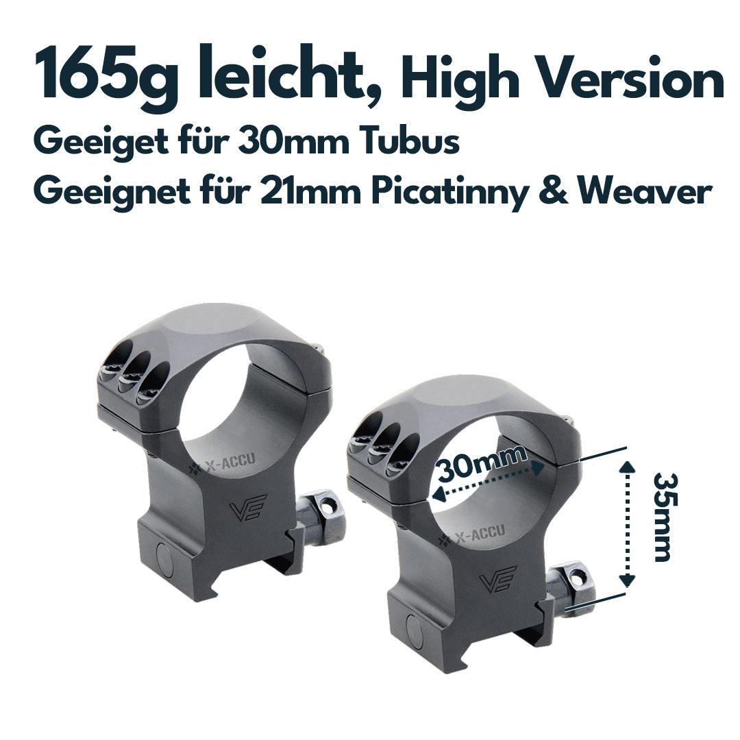 Vector Optics XASR-3003 X-Accu Montage für 30mm Tubus, 21mm Picatinny, h= 35mm