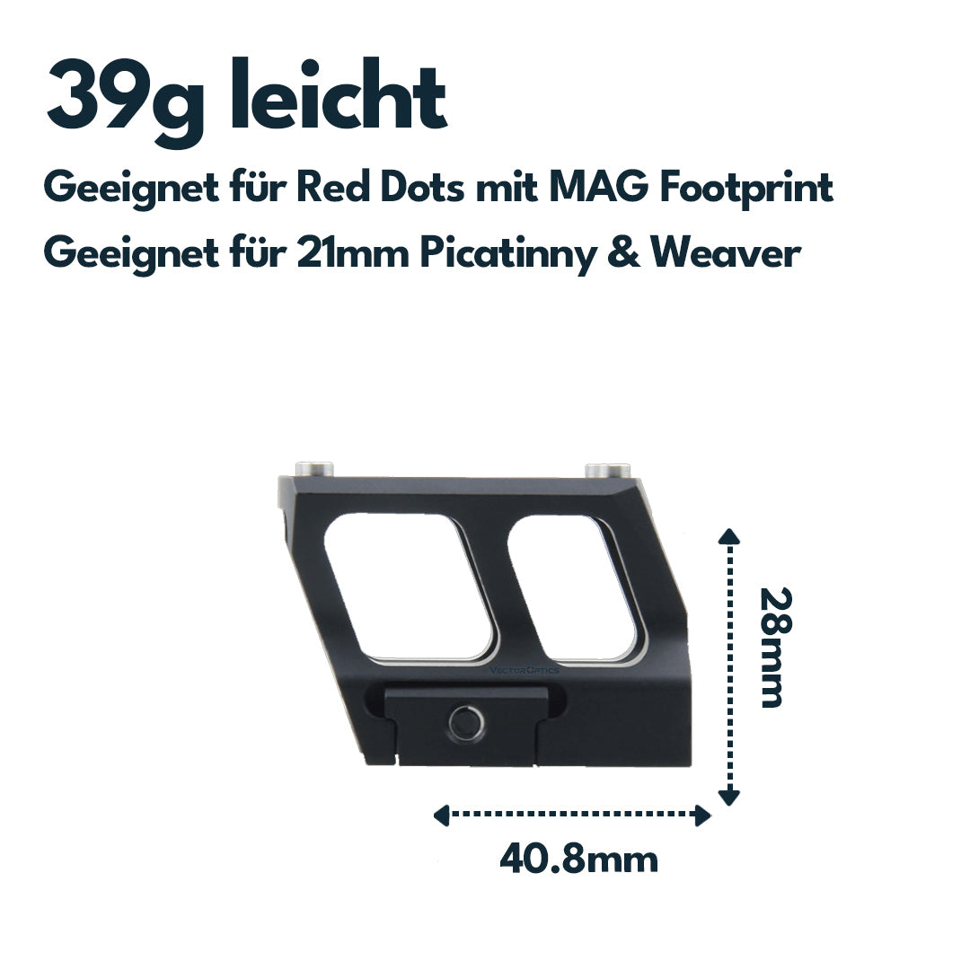 Vector Optics SCRA-73 Montage mit MAG (SHIELD) Footprint, 21mm Picatinny, h=28mm