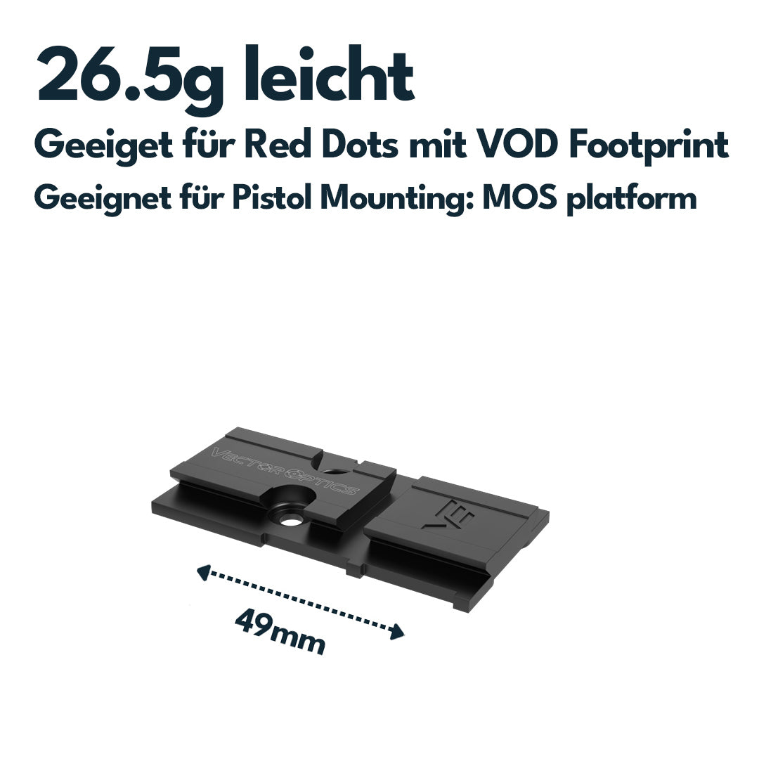 Vector Optics SCFRM-12 Glock MOS Adapter für VOD (Aimpoint) Footprint