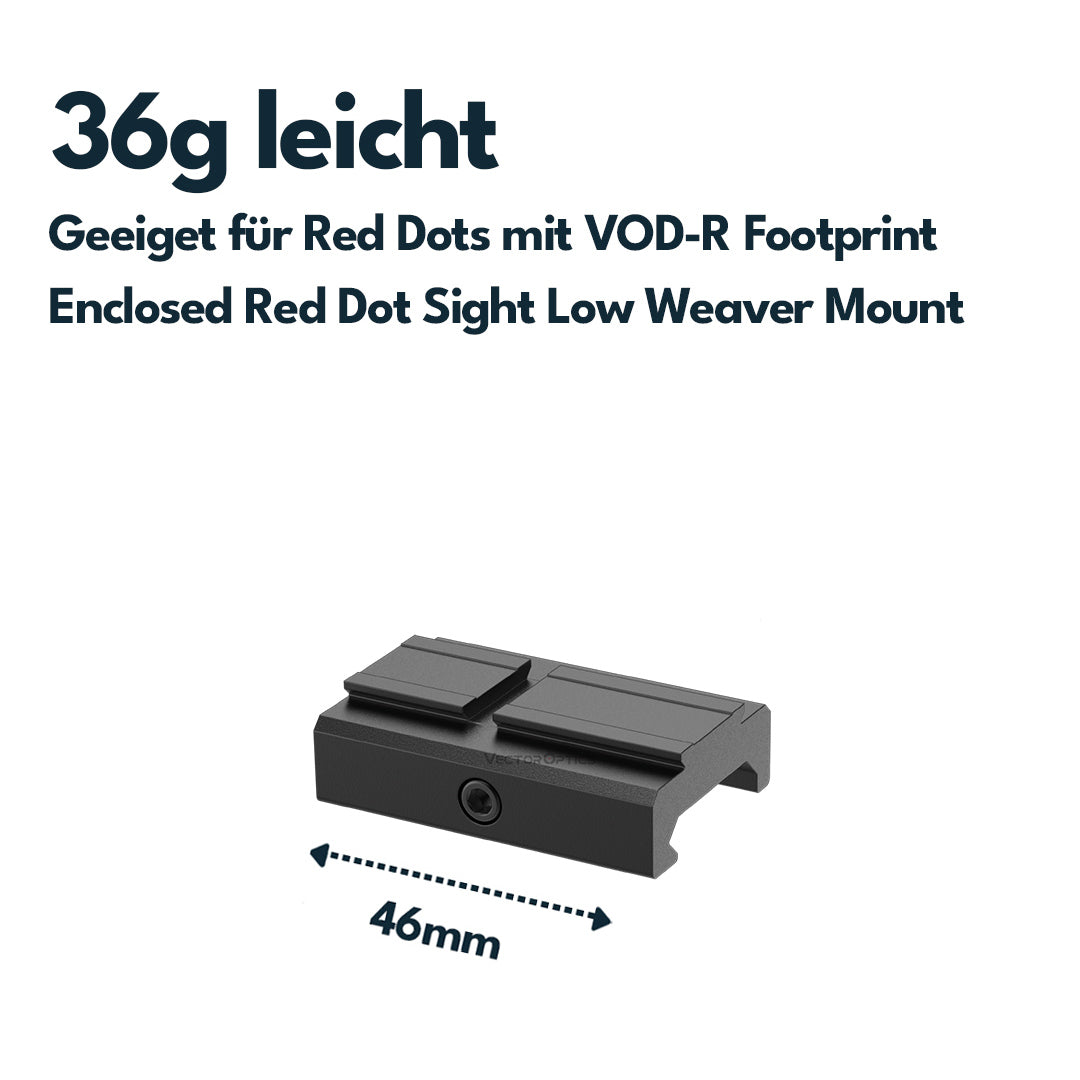 Vector Optics SCFRM-14 Montage mit VOD (Aimpoint) Footprint für 21mm Weaver, h=6mm