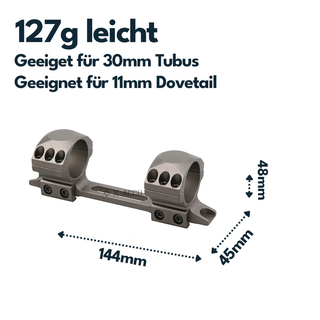 Vector Optics XASR-F3100 X-Accu Blockmontage für 30mm Tubus, 11mm Dovetail, h= 28mm FDE
