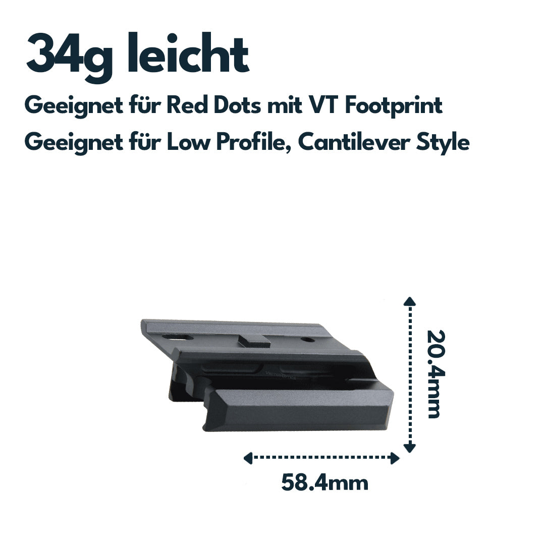 Vector Optics MAV-P05 Montage für Aimpoint Micro Footprint, 21mm Picatinny, h=12,8mm