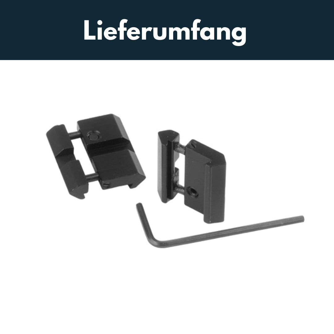 Vector Optics SCRA-06B Adapter from 11mm Dovetail to 21mm Weaver, l=38mm (2pcs)