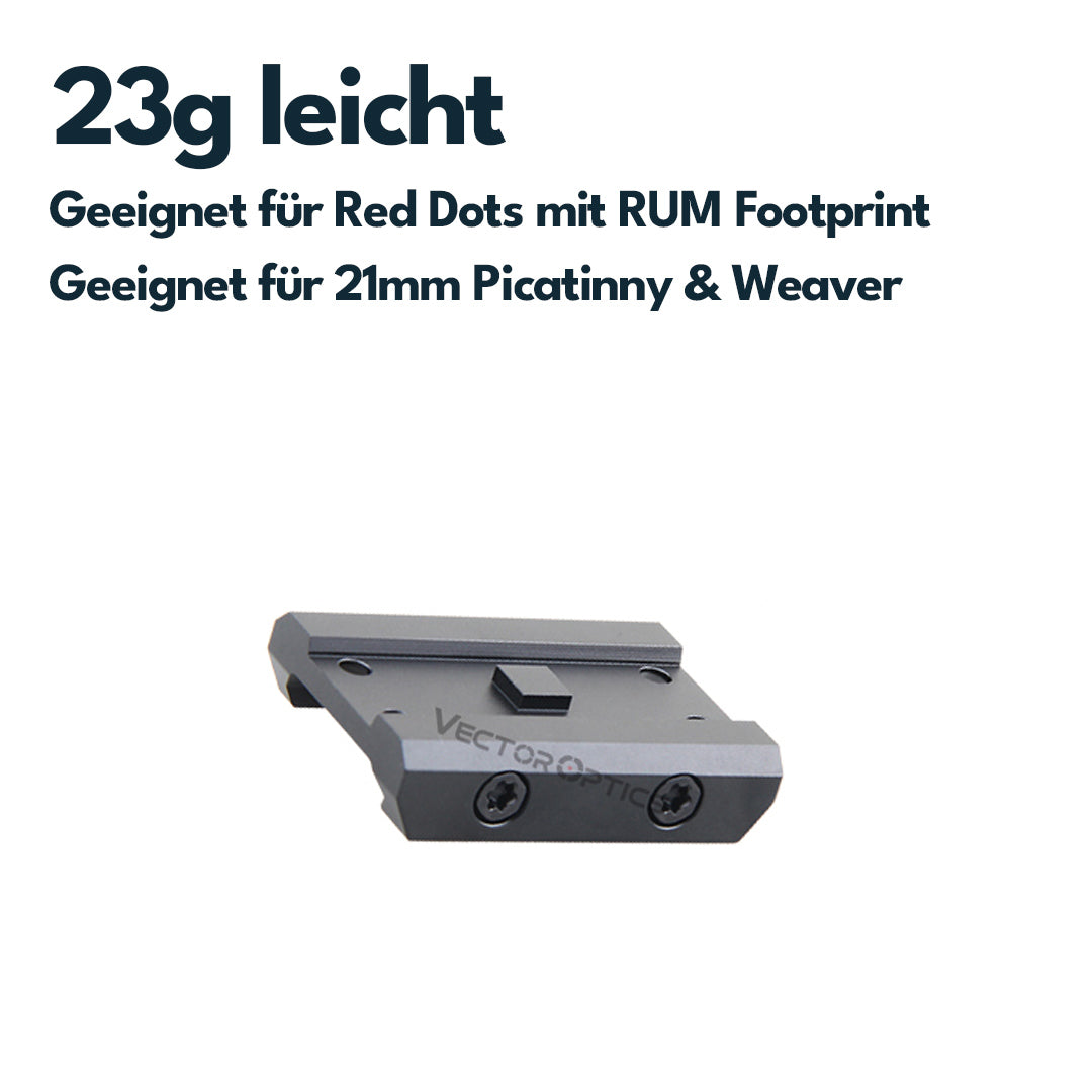 Vector Optics SCPSM-02 Montage für RUM (Aimpoint Micro) Footprint, 21mm Picatinny