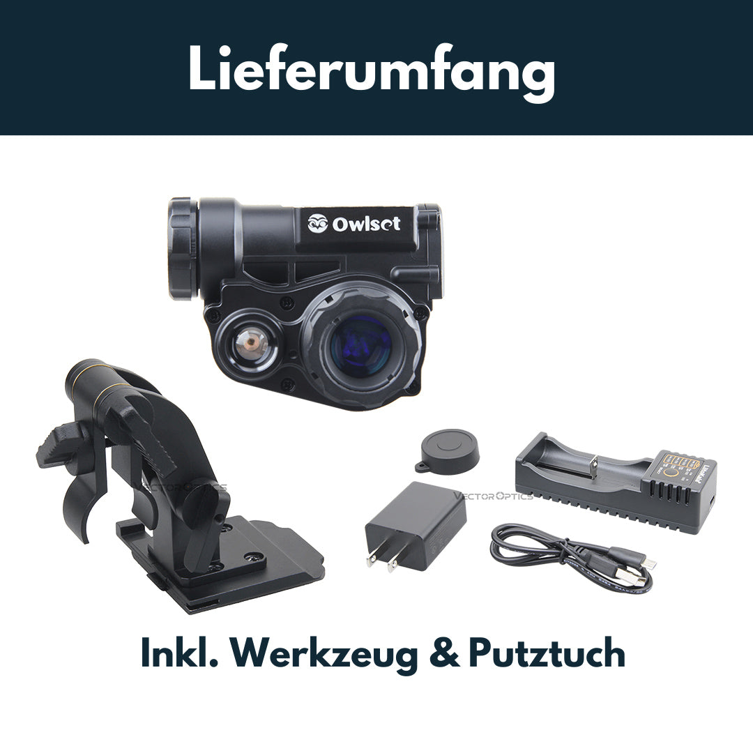 Vector Optics OWNV-10 Monocular Nachtsichtgerät mit Möglichkeit zur Helmmontage