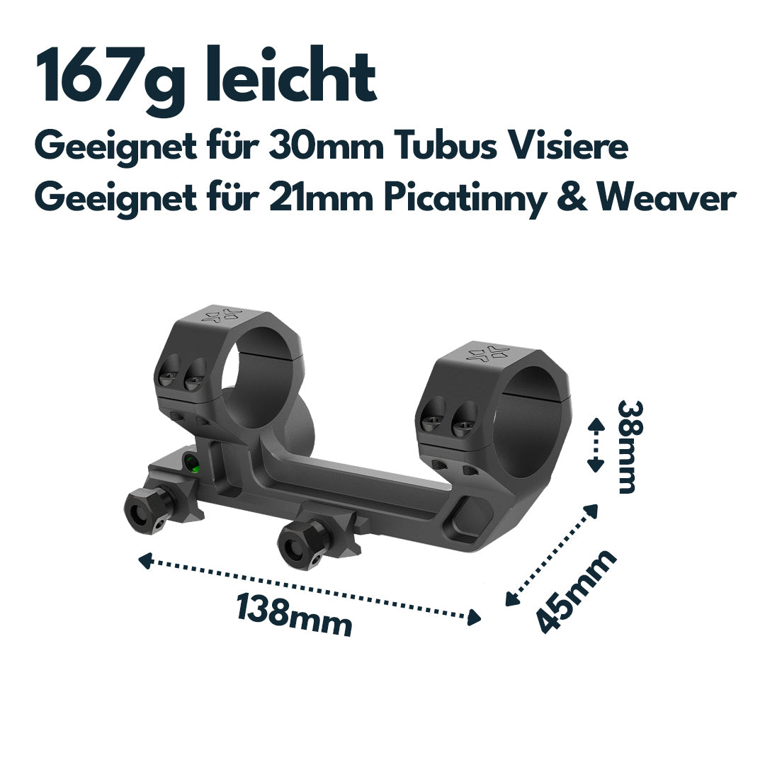 Vector Optics SCACD-24 Blockmontage mit eingebauter Wasserwaage und Neigungswinkelanzeige für 21mm Schiene