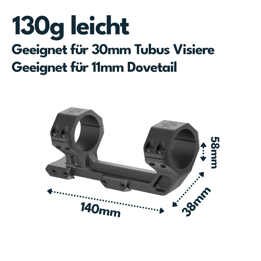 Vector Optics SCACD-25 Blockmontage mit eingebauter Wasserwaage und Neigungswinkelanzeige für 11mm Schiene