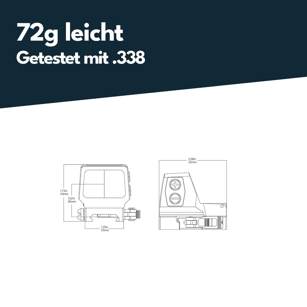 Vector Optics SCRD-SM44 Frenzy Plus F3 1x22x32 Red Dot Sight Solar Power