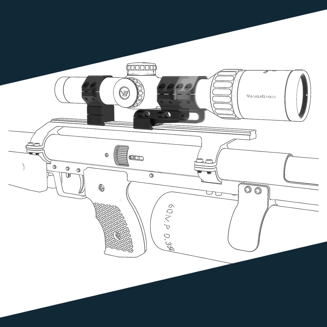 Vector Optics XASR-3065 höhenverstellbare Cantilever Montageringe für 30mm Tubus (h=35-41mm)