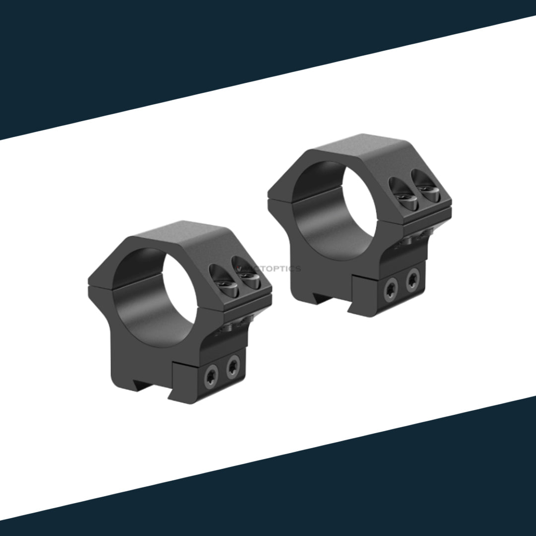 Victoptics Montageringe aus Aluminium für 11mm Schiene und 25,4mm Tubus aus Aluminium in verschiedenen Höhen