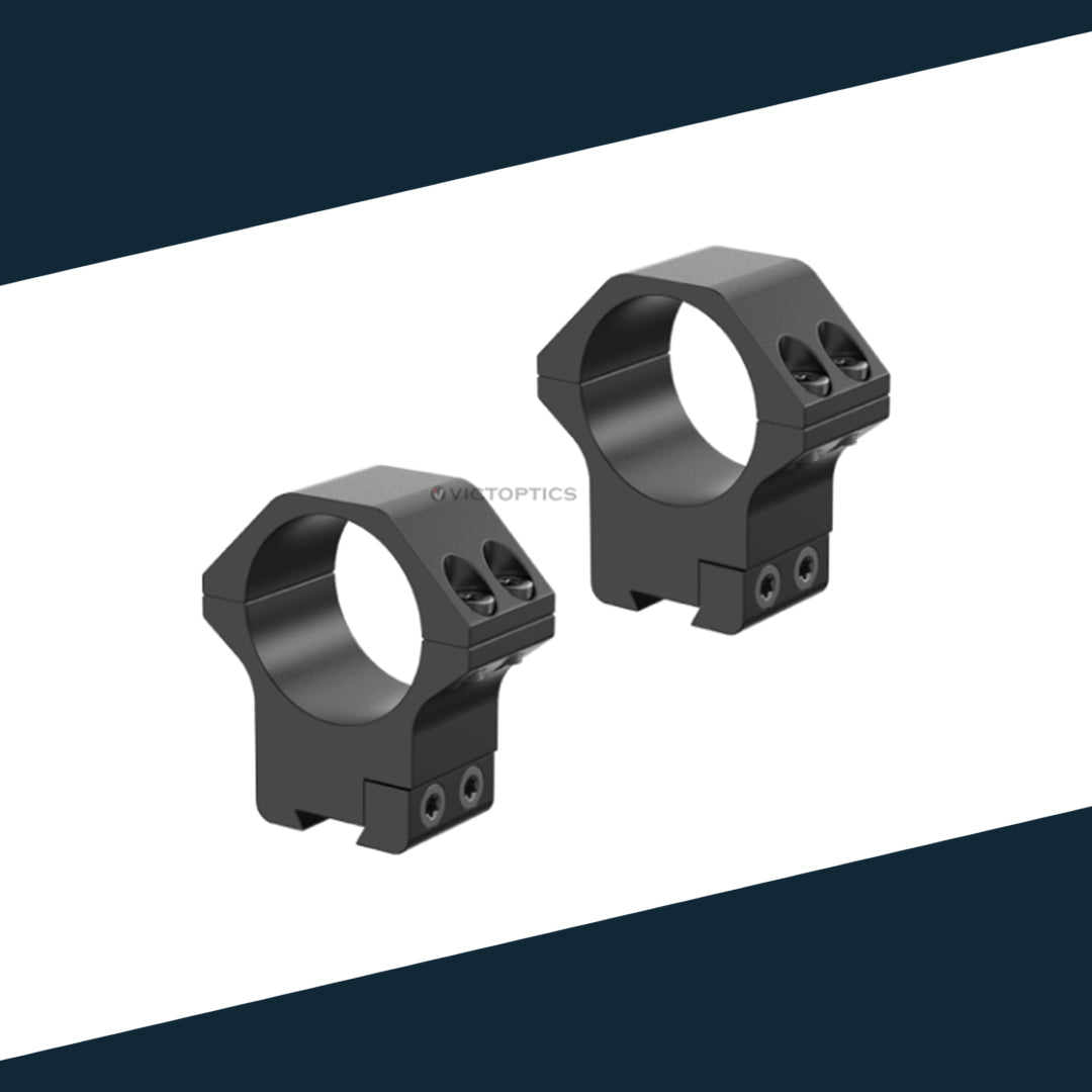 Victoptics Montageringe aus Aluminium für 11mm Schiene und 30mm Tubus aus Aluminium in verschiedenen Höhen