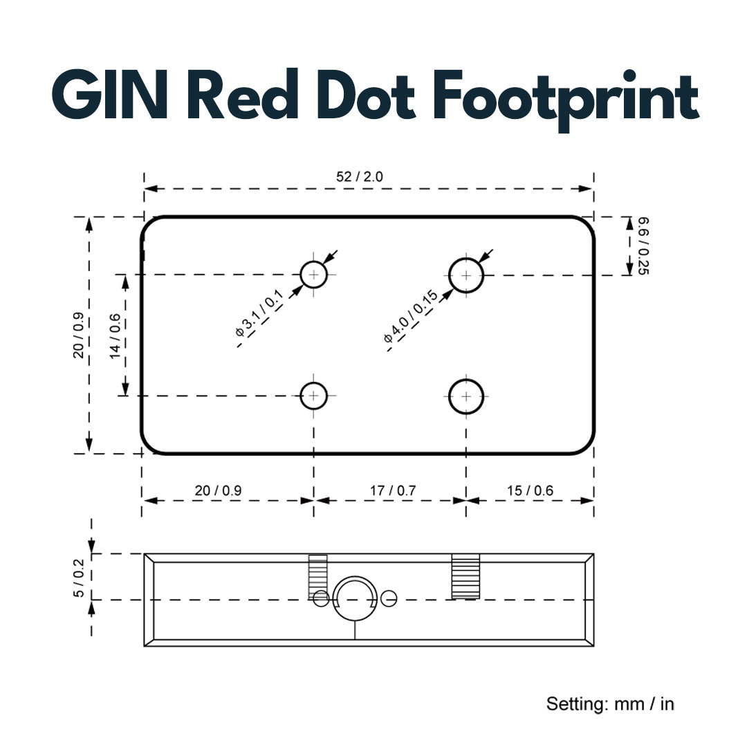 Vector Optics SCFRM-24 GIN Footprint Riser Montage