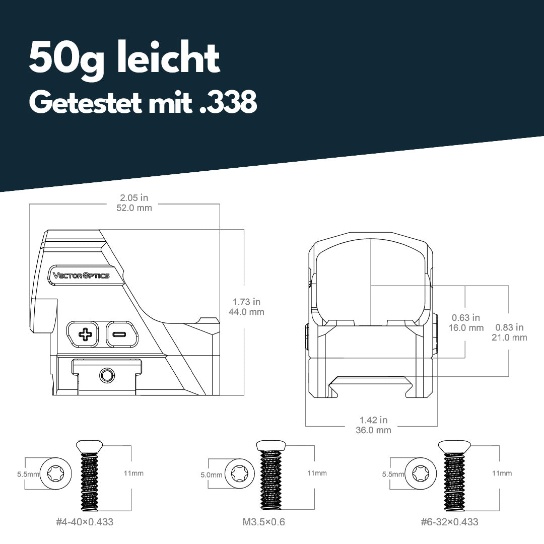 Vector Optics SCRD-76 Frenzy FLEX 1x24x29 GenII 6MOA Red Dot