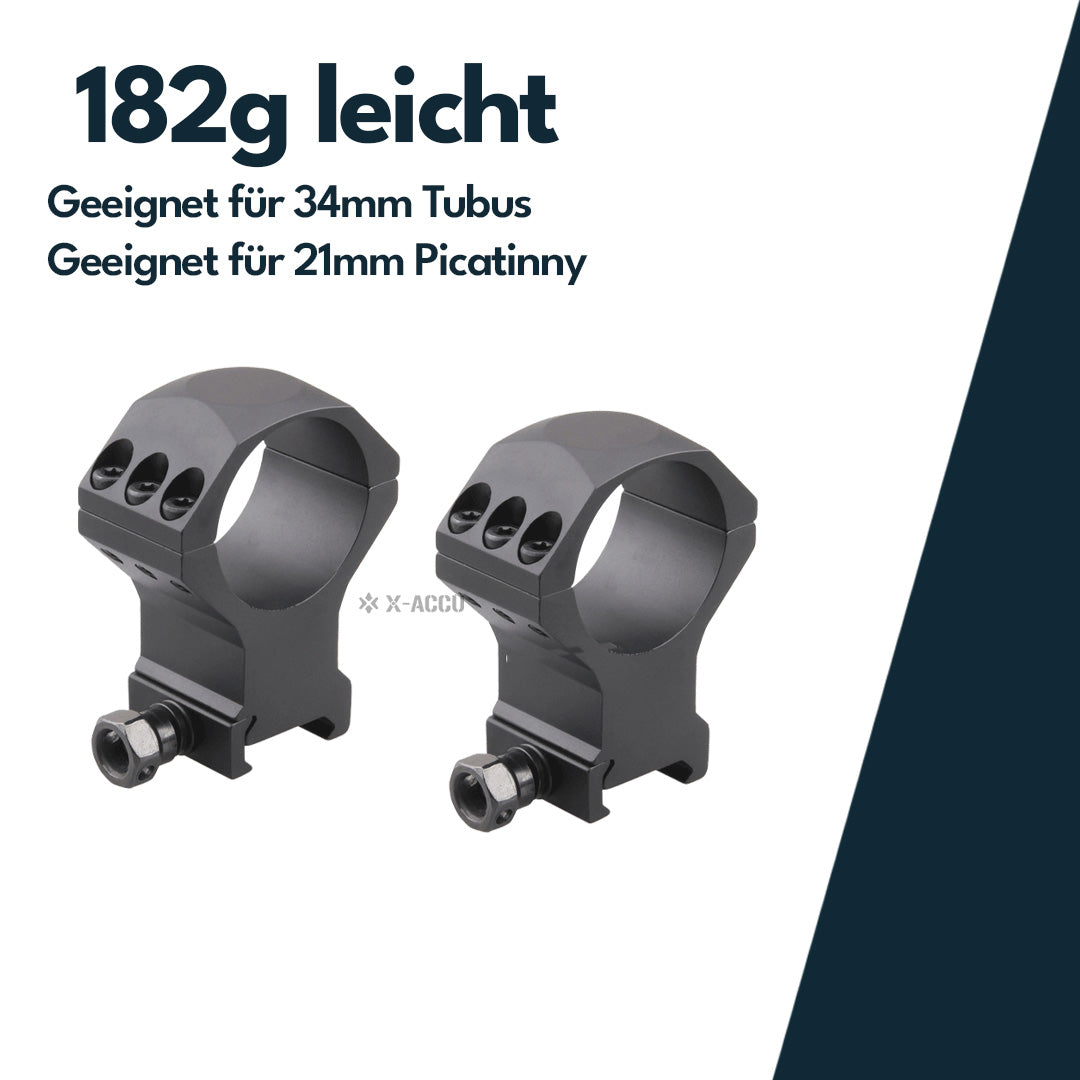 Vector Optics SCTM-54 X-Accu Montage für 34mm Tubus, 21mm Picatinny, h=40mm