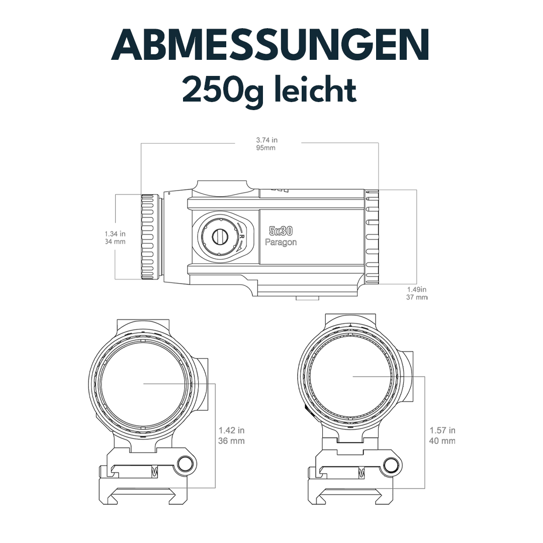 Vector Optics SCMF-34 Paragon 5x30 Magnifier Micro