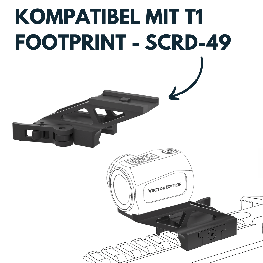 Vector Optics RD69-QD01 Scrapper 1x20 Cantilever Quick Release Riser Montage für 21mm Picatinny