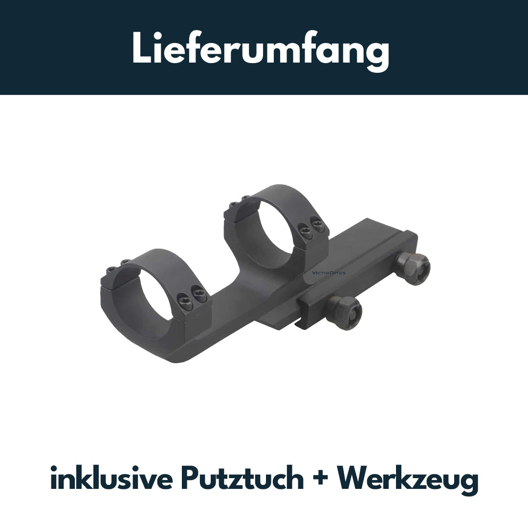 Vector Optics SCTM-24B Blockmontage Offset für 30mm Tubus, 21mm Picatinny, h=38mm