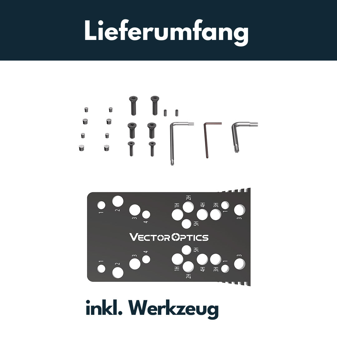 Vector Optics SCFRM-21 Universal Montageplatte für CZ Shadow, Shadow 2 und SP-01