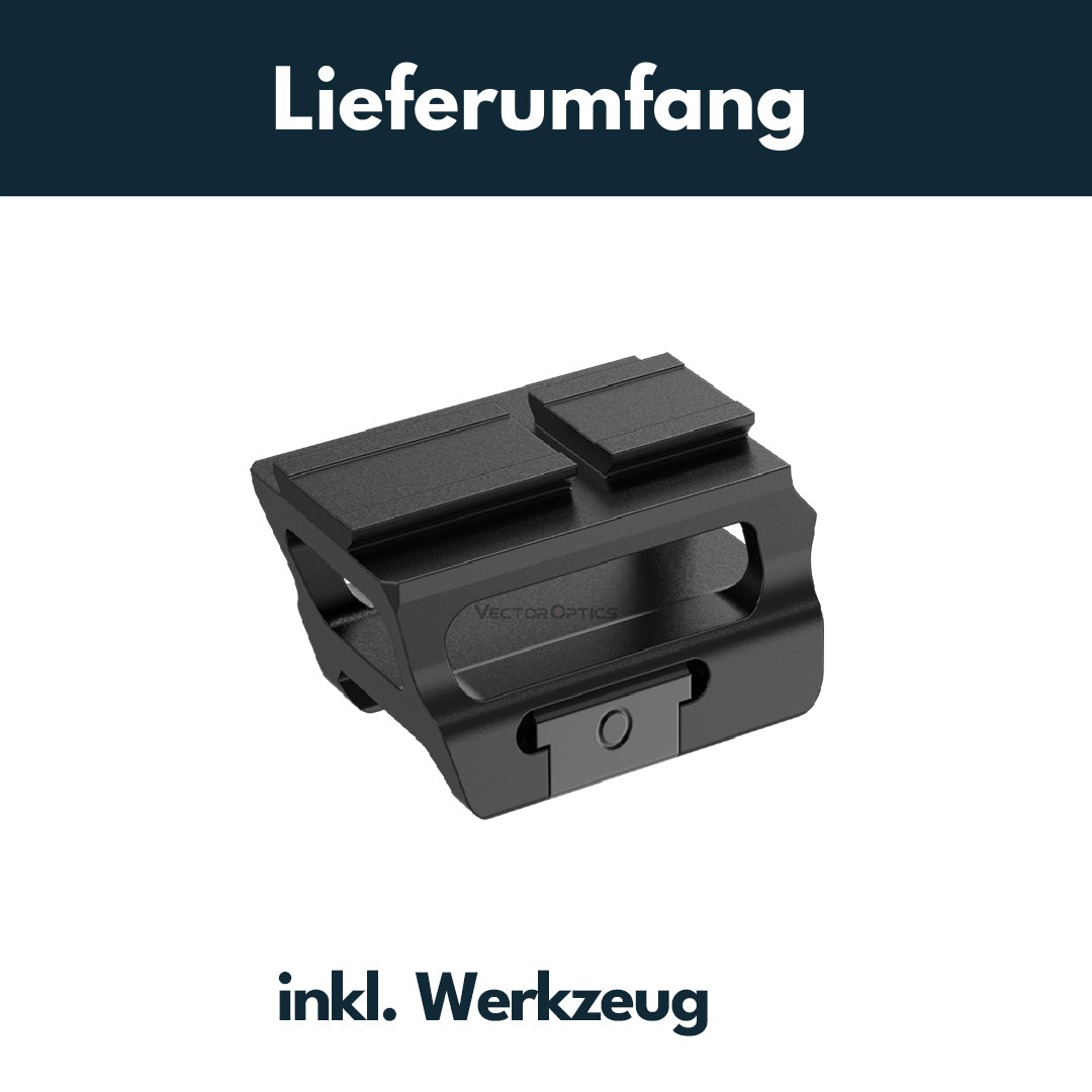 Vector Optics SCFRM-15 Raiser-Montage mit VOD (Aimpoint) Footprint für 21mm Weaver, h=19mm