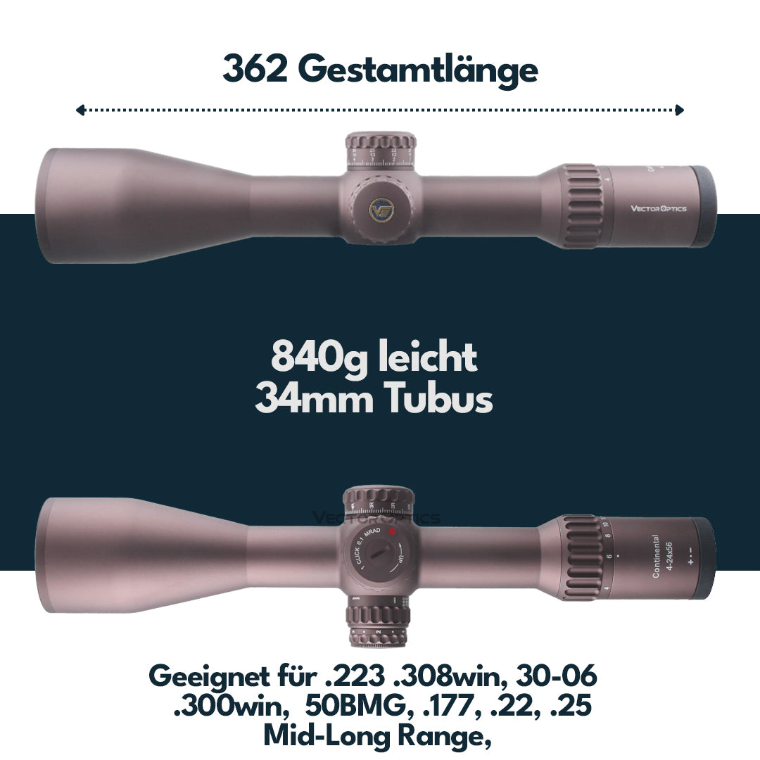 Vector Optics SCFF-39 Continental x6 4-24x56 Coyote FDE