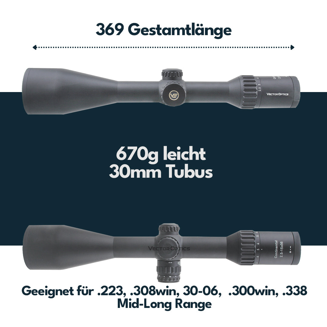 Vector Optics SCOM-34 Continental x6 2.5-15x56 CDM Hunting
