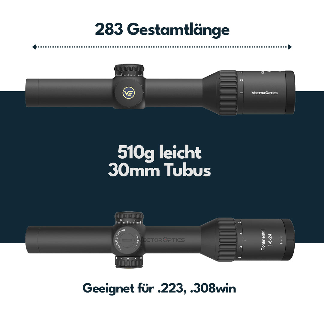 Vector Optics SCOC-44 Continental x6 1-6x24i Fiber