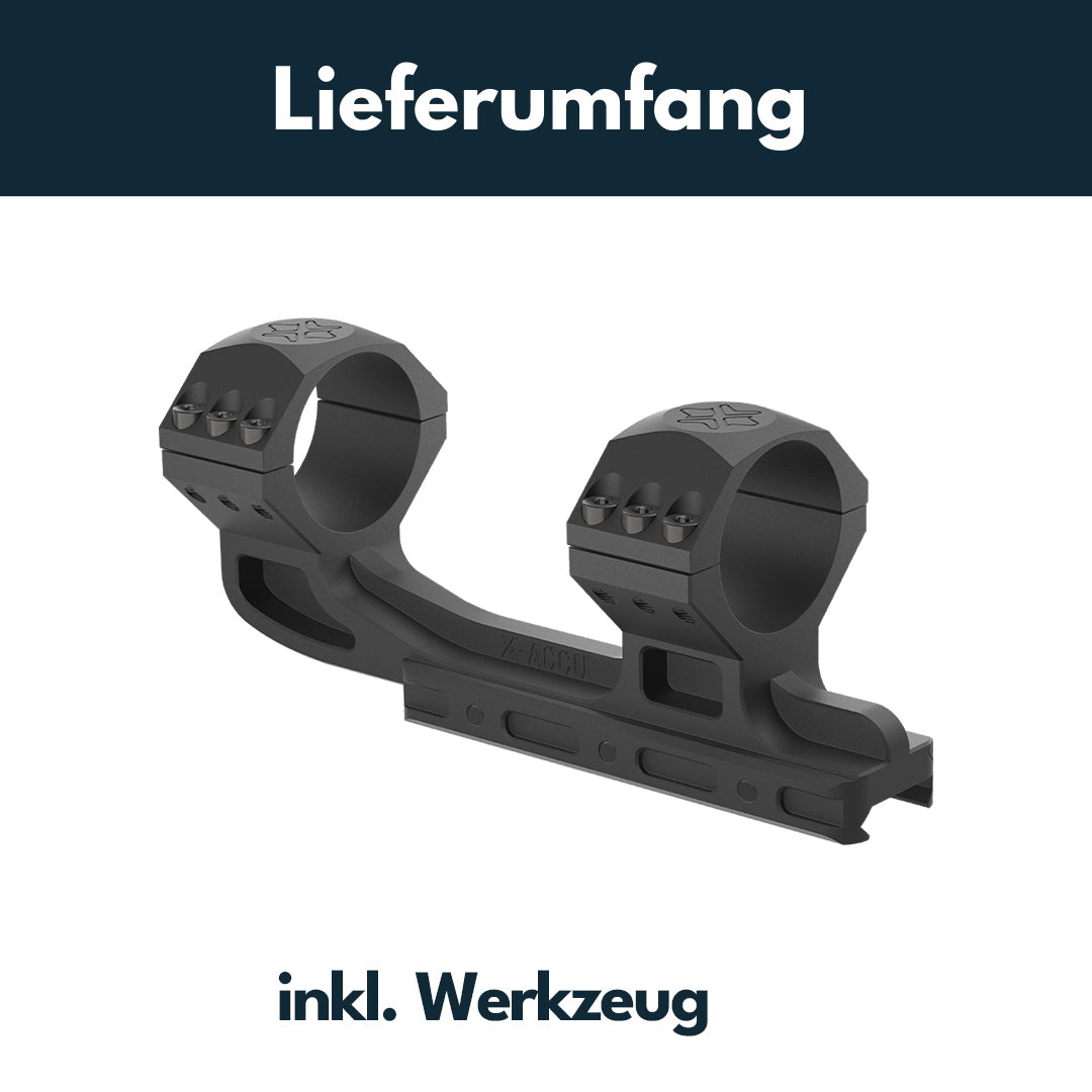 Vector Optics XASR-3014 X-Accu Cantilever Blockmontage für 34mm Tubus, 21mm Picatinny, h= 40mm