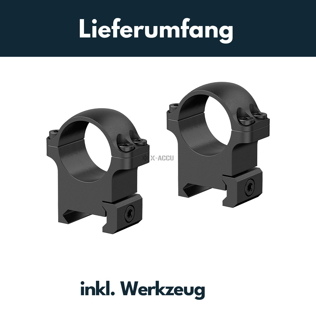 Vector Optics XASR-S01 X-Accu Stahl-Montage für 25,4mm Tubus und 21mm Picatinny/Weaver in verschiedenen Höhen