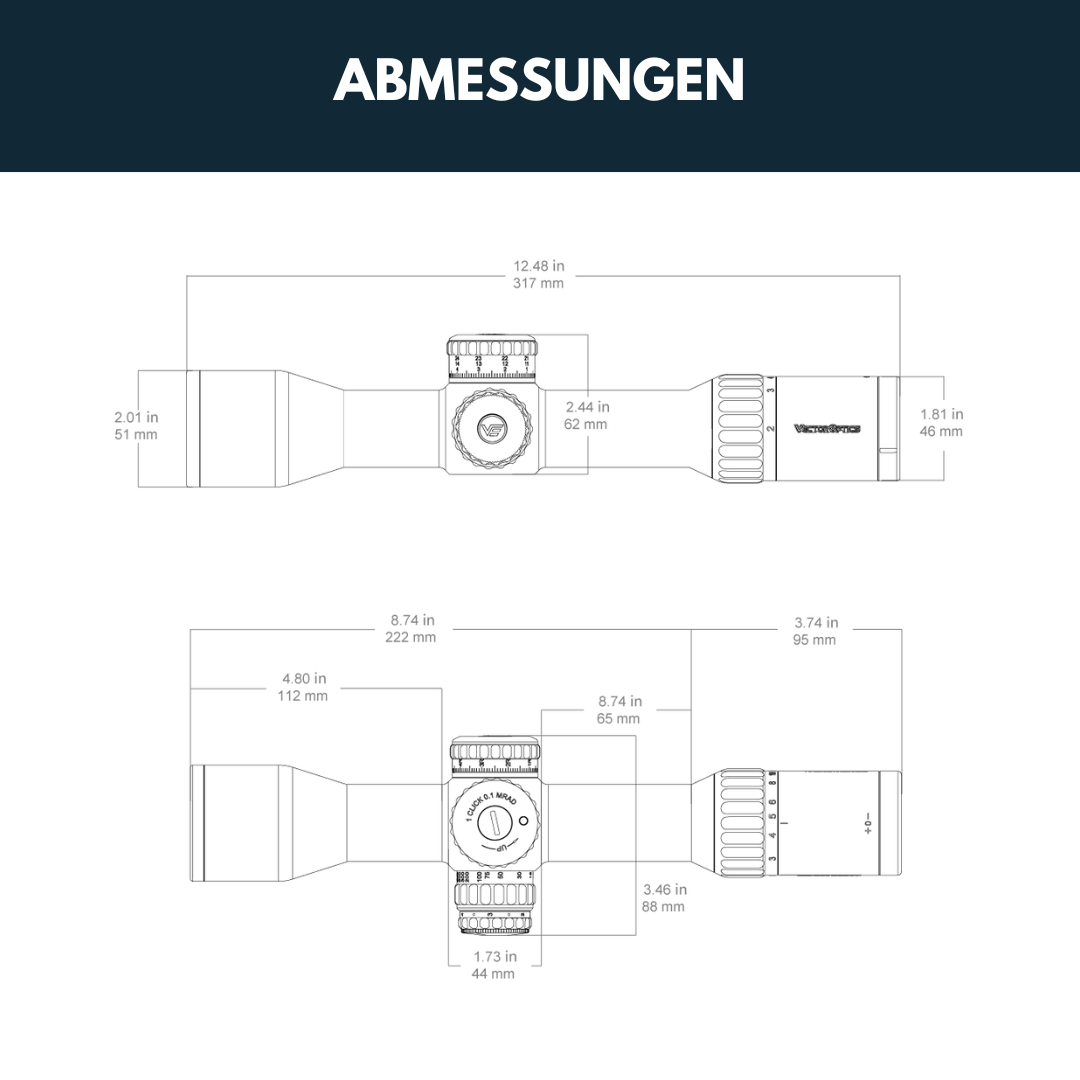 Vector Optics SCFF-67 Continental x6 2-12x44 CTR