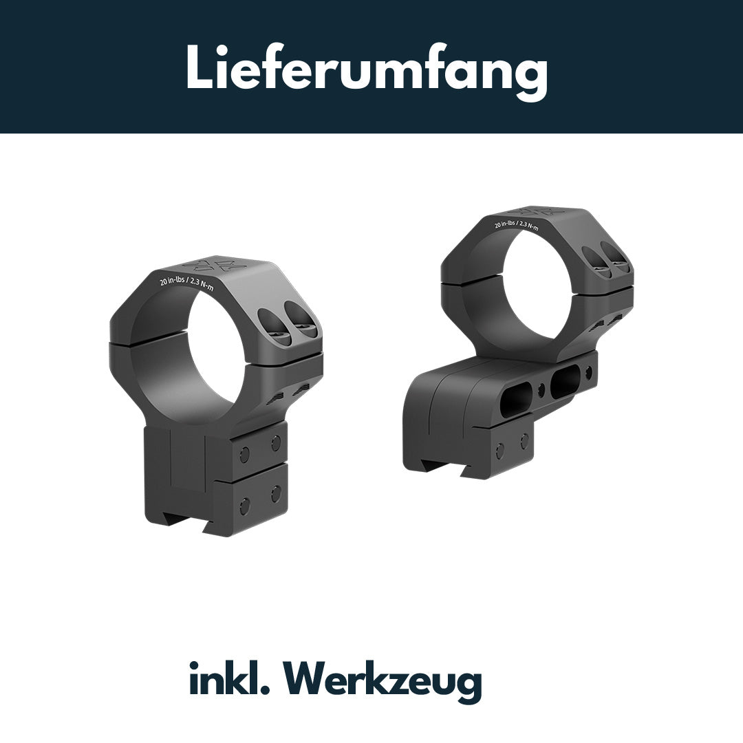Vector Optics XASR-3065 höhenverstellbare Cantilever Montageringe für 30mm Tubus (h=35-41mm)
