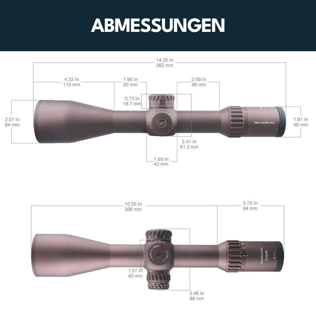 Vector Optics SCFF-39 Continental x6 4-24x56 Coyote FDE