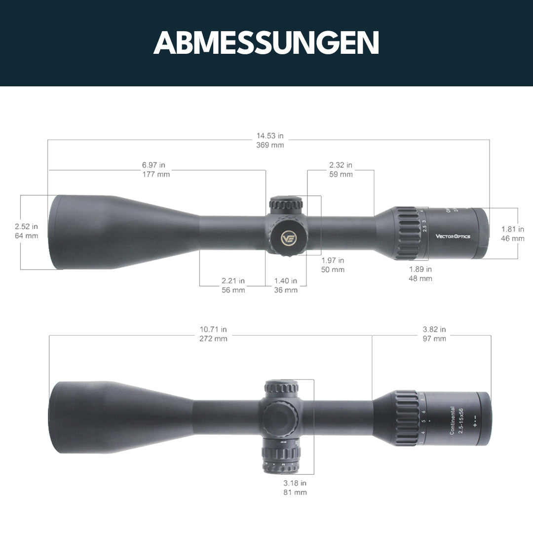 Vector Optics SCOM-34 Continental x6 2.5-15x56 CDM Hunting