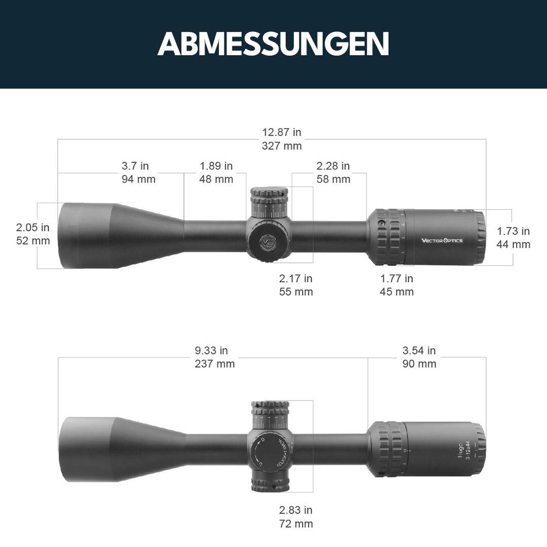 Vector Optics SCOM-30 Hugo 3-12x44SFP