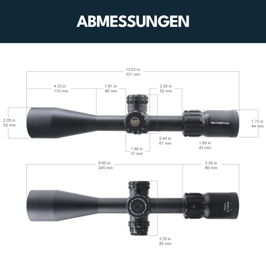 Vector Optics SCOM-T37 Paragon 3-15x44SFP Tactical
