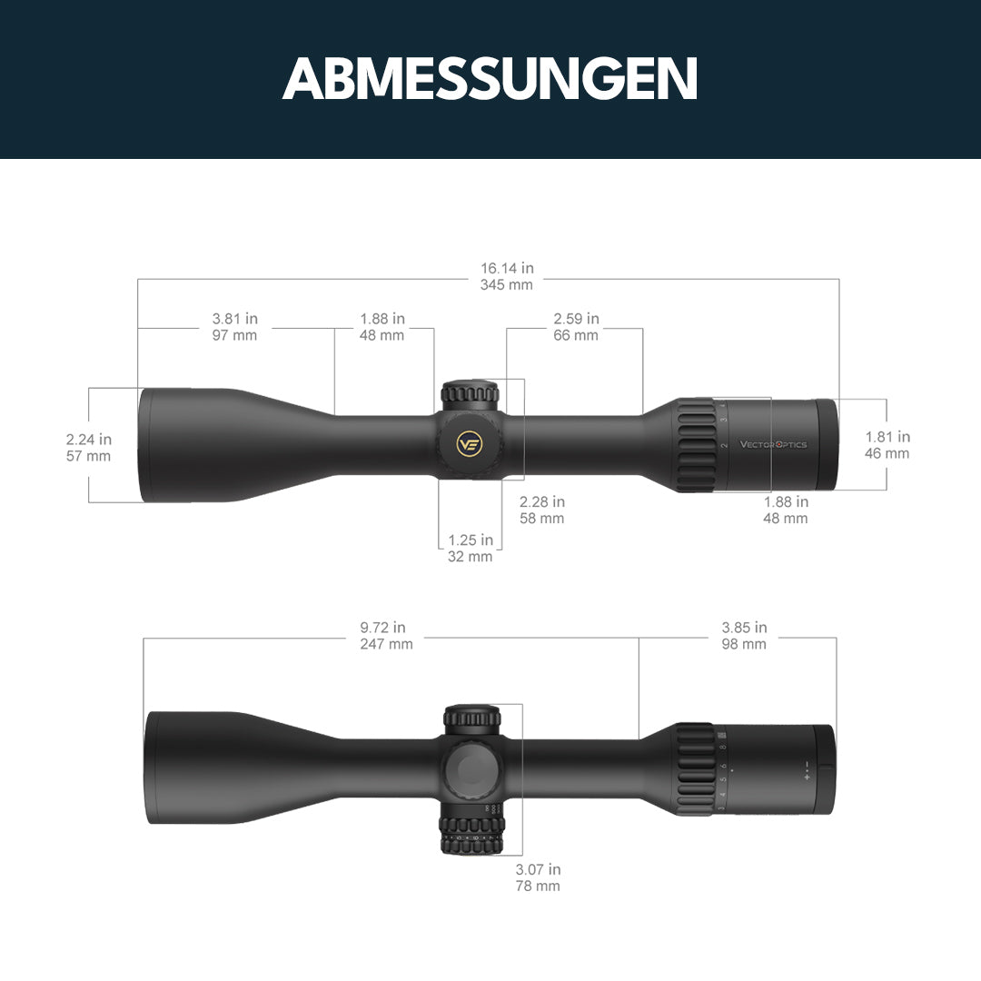 Vector Optics SCOM-45 Continental x8 2-16x50 ED SFP