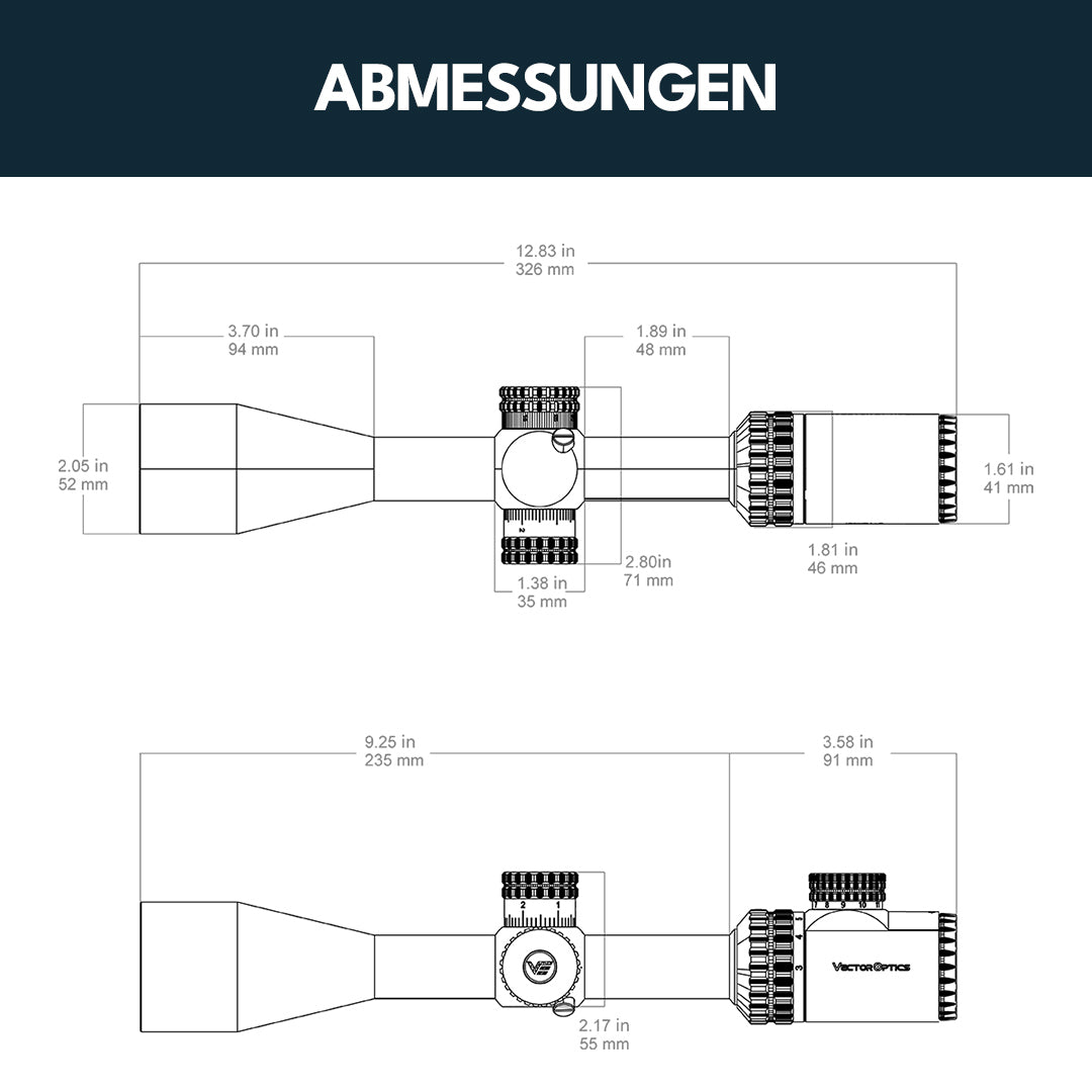 Vector Optics SCOM-44 Hugo 3-12x40i Fiber SFP